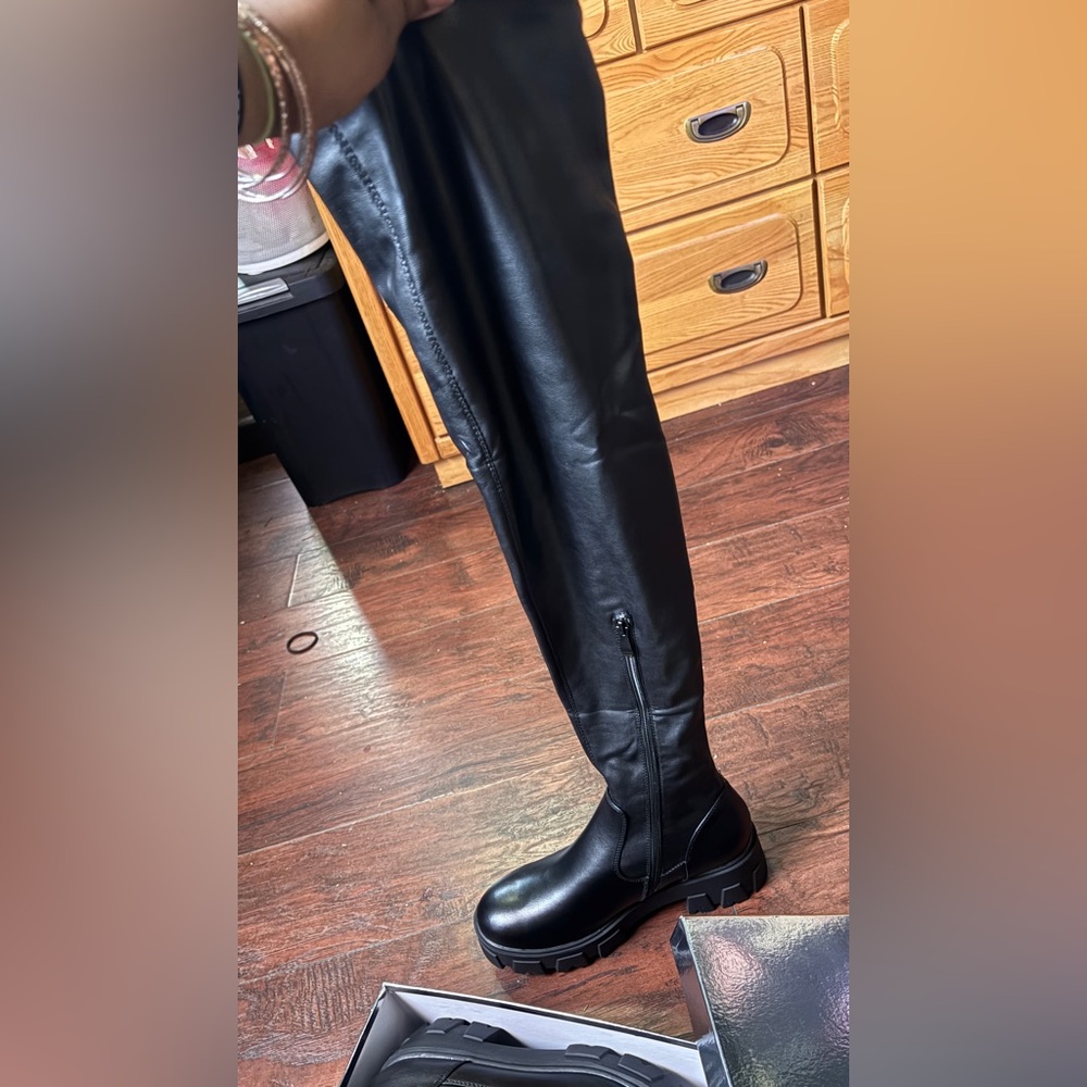 Black Azalea Wang Over-the-Knee Boots
